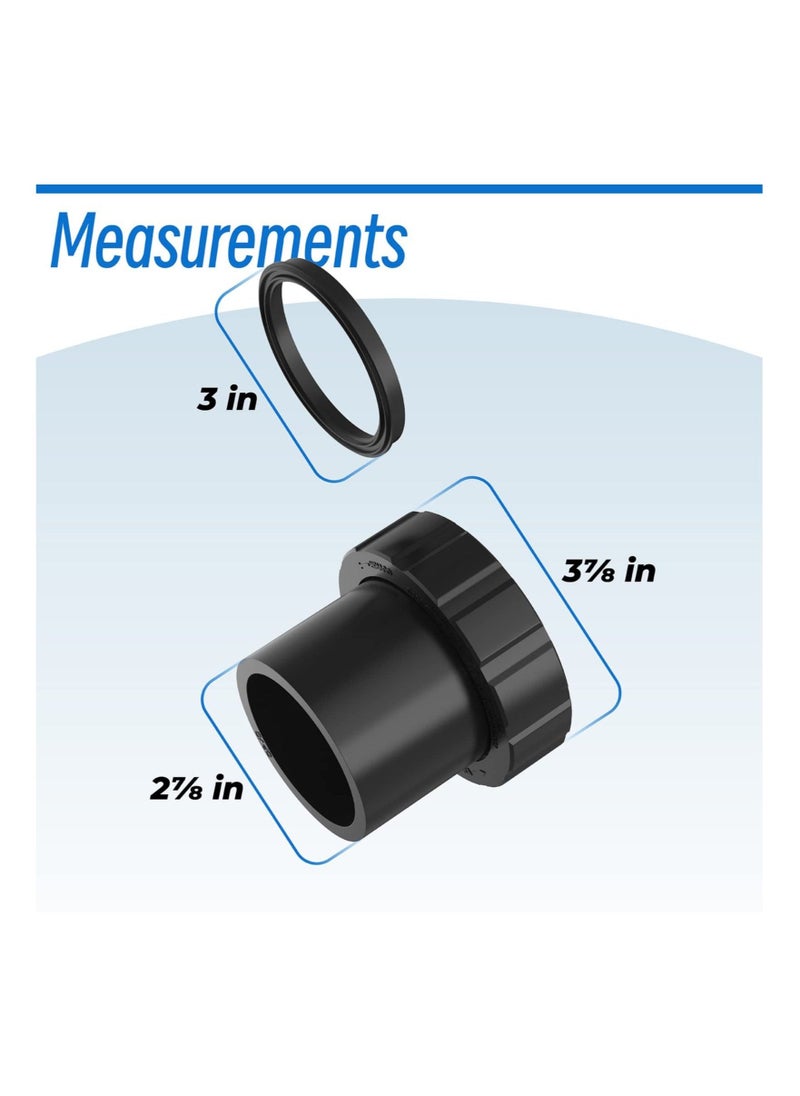 Pump Union Connection Kit, Compatible with Hayward Tristar, Northstar, EcoStar Pumps, SwimClear Cartridge Filter & Universal H-Series Low Nox Heater(2PCS)