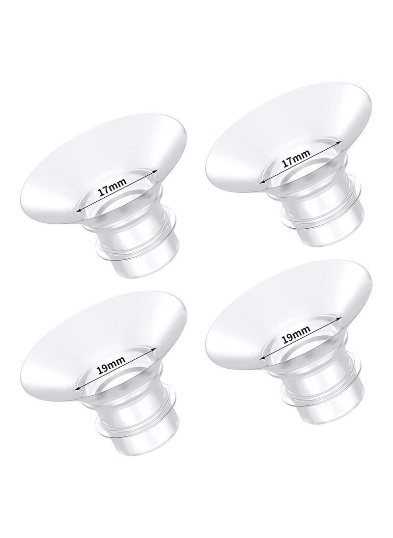 4pcs 17mm 19mm Inserts for momcozy S9 S12 S9pro S12pro Lansinoh Bellababy Pump Parts Replace Wearable Breast Pump Shield Insert to Reduce 24mm Down to 17mm 19mm