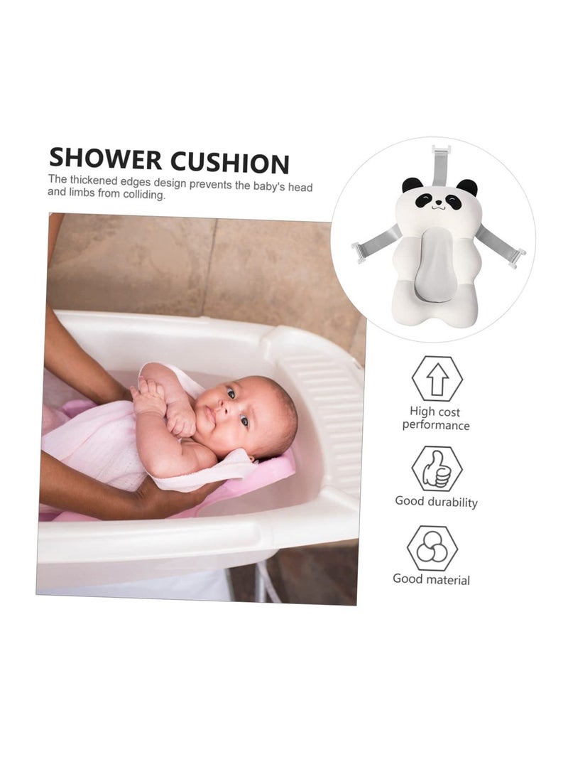 Baby Sling Pillow, Bathtub Panda Mat Bath Mesh Support Cushion, Tub with Pad Baby Newborn Toddler Up Bathing Support Thicken Sit, White Infant Proof Seat Adjustable for Shaped Net Skid