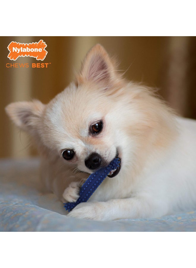 Nylabone Moderate Chew FlexiChew Dental Chew Toy Chicken Flavor X-Small/Petite - Up to 15 lbs.