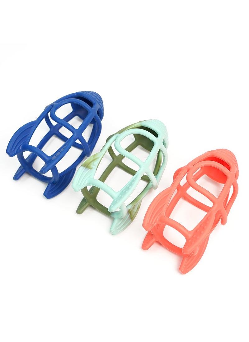 High Quality Silicone Rocket Model Food Grade Silicone Teether BPA Free Baby Teething Toy