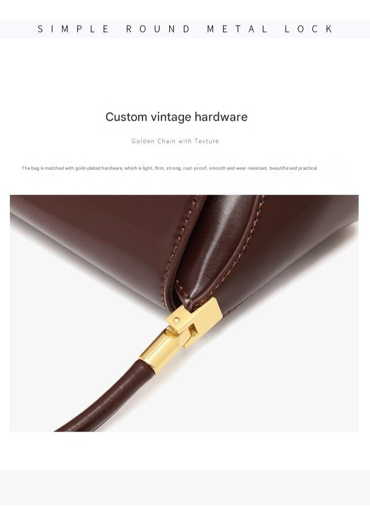 New Trendy Retro Handbag Fashionable Shoulder Bag French Stick Bag Women's Bag Small