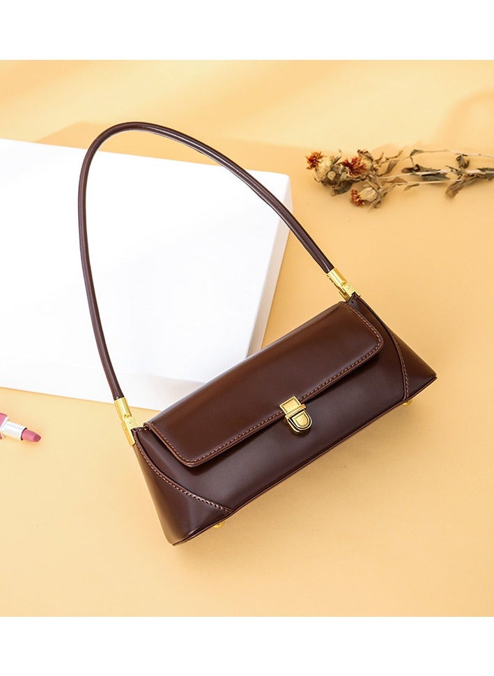 New Trendy Retro Handbag Fashionable Shoulder Bag French Stick Bag Women's Bag Small