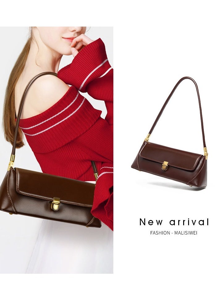 New Trendy Retro Handbag Fashionable Shoulder Bag French Stick Bag Women's Bag Small