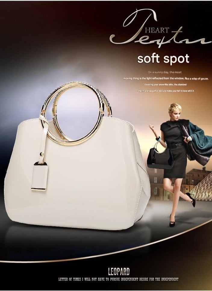 New Trendy And Versatile Boutique Shiny Leather Solid Color Korean Version Ladies' Casual Crossbody Single Shoulder Women's Bag