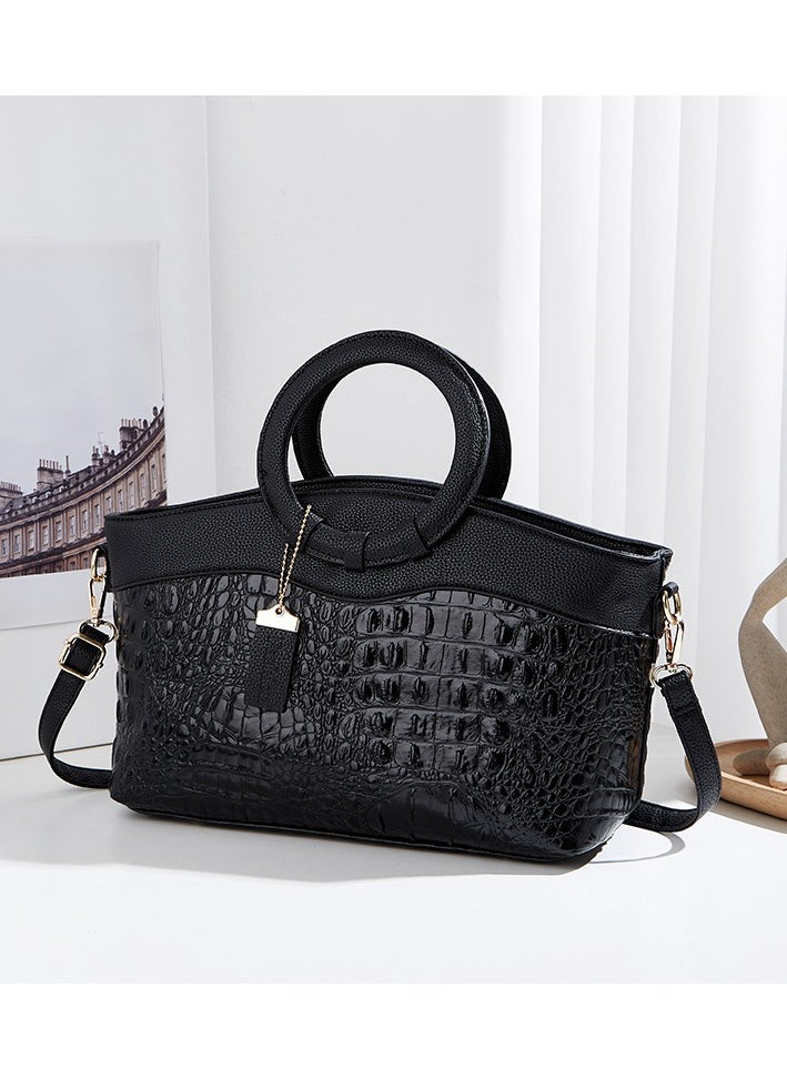 New Women's Bag With High-end Crocodile Pattern Handbag European And American Fashion Large Capacity Single Shoulder cCrossbody Bag