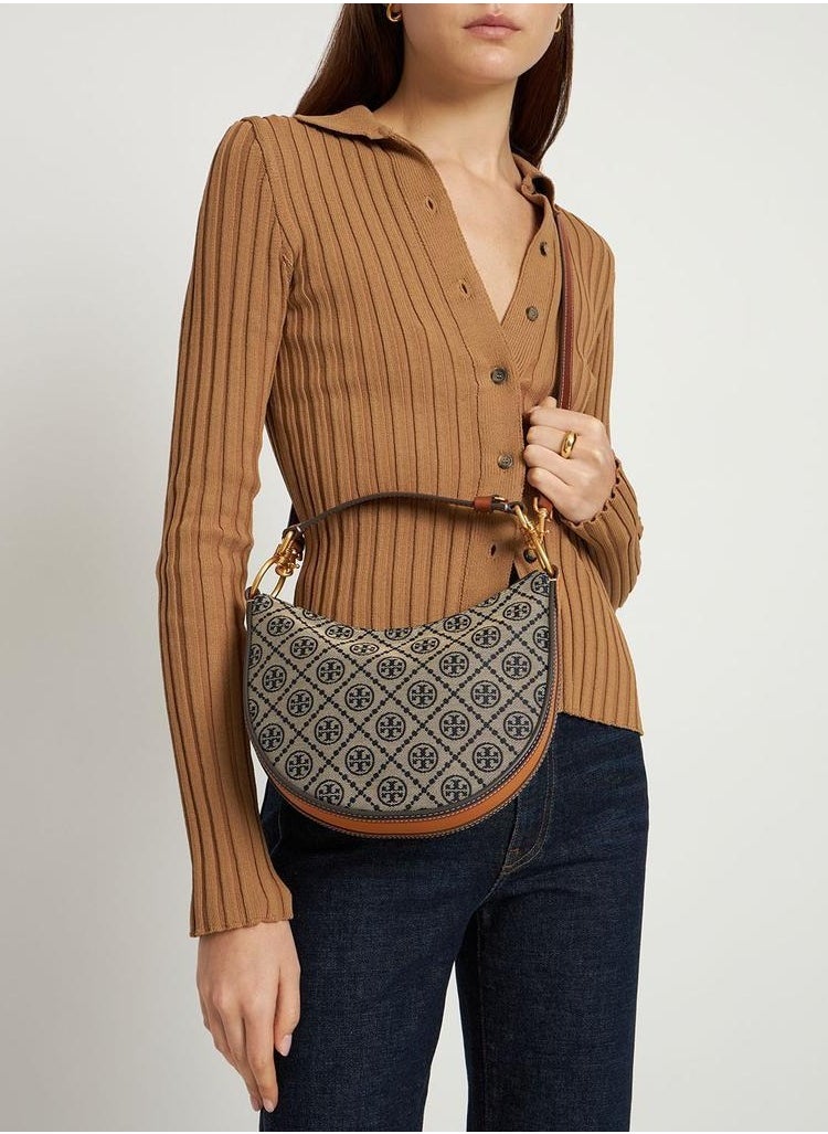 Tory Burch | T Monogram Jacquard Mini Crescent Bag