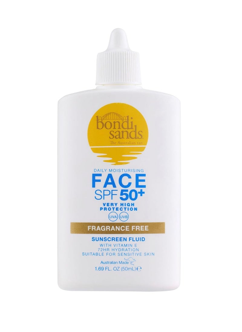 SPF 50 Fragrance Free Face Fluid 50mL UVA and UVB Protection Suitable for Sensitive Skin Cruelty Free 50ml 1 69 FL Oz