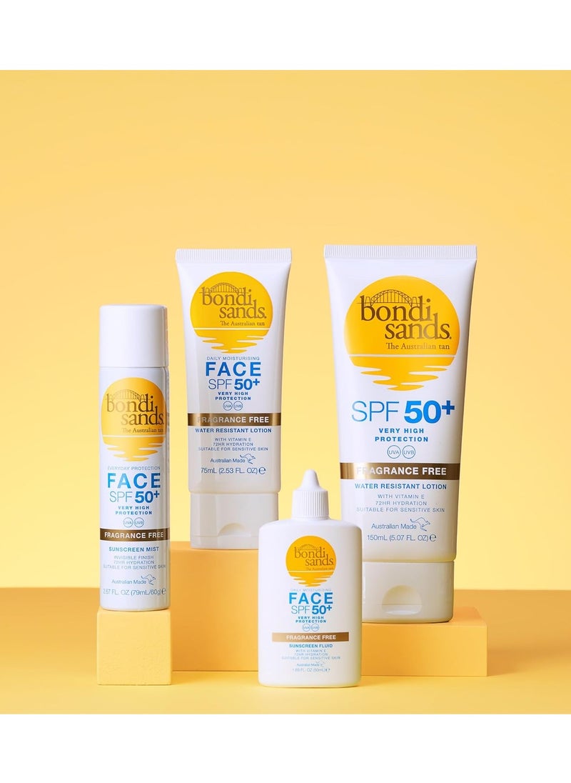 SPF 50 Fragrance Free Face Fluid 50mL UVA and UVB Protection Suitable for Sensitive Skin Cruelty Free 50ml 1 69 FL Oz