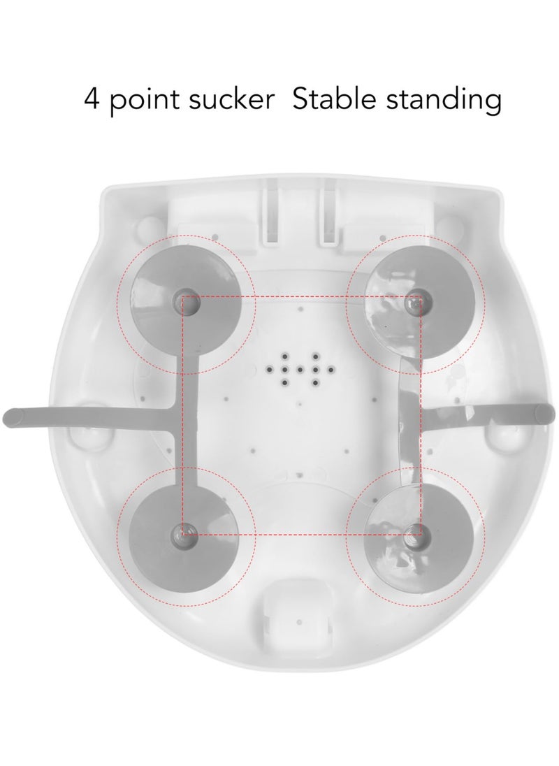 Foldable Baby Bath Ring Seat with Non-Slip Suction Cups, Adjustable Baby Bathtub Seat, Tummy Time Folding Shower Chair, Anti-Dumping Bath Safety Stool for 6-18 Months Infants, Toddlers, Boys & Girls, Non-Flip Design