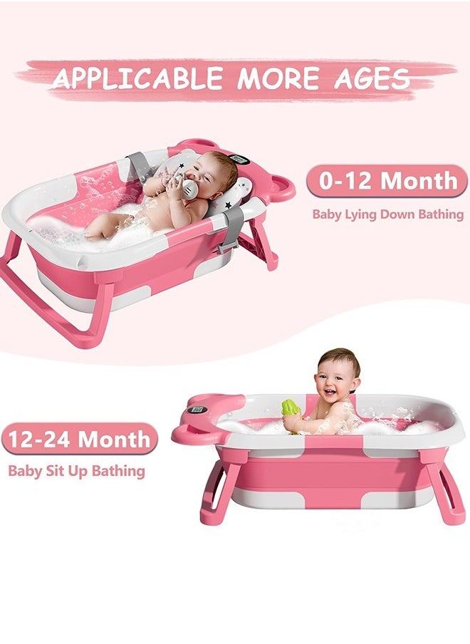 Baby bathtub with temperature display Foldable portable bathtub Suitable for babies from 0 to 36 months