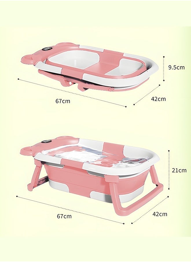 Baby bathtub with temperature display Foldable portable bathtub Suitable for babies from 0 to 36 months