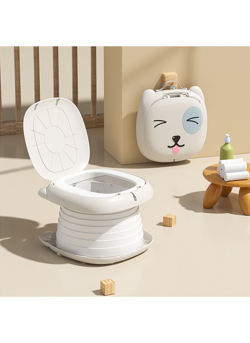 Portable Kids Folding Potty for Travel Senior Gray]