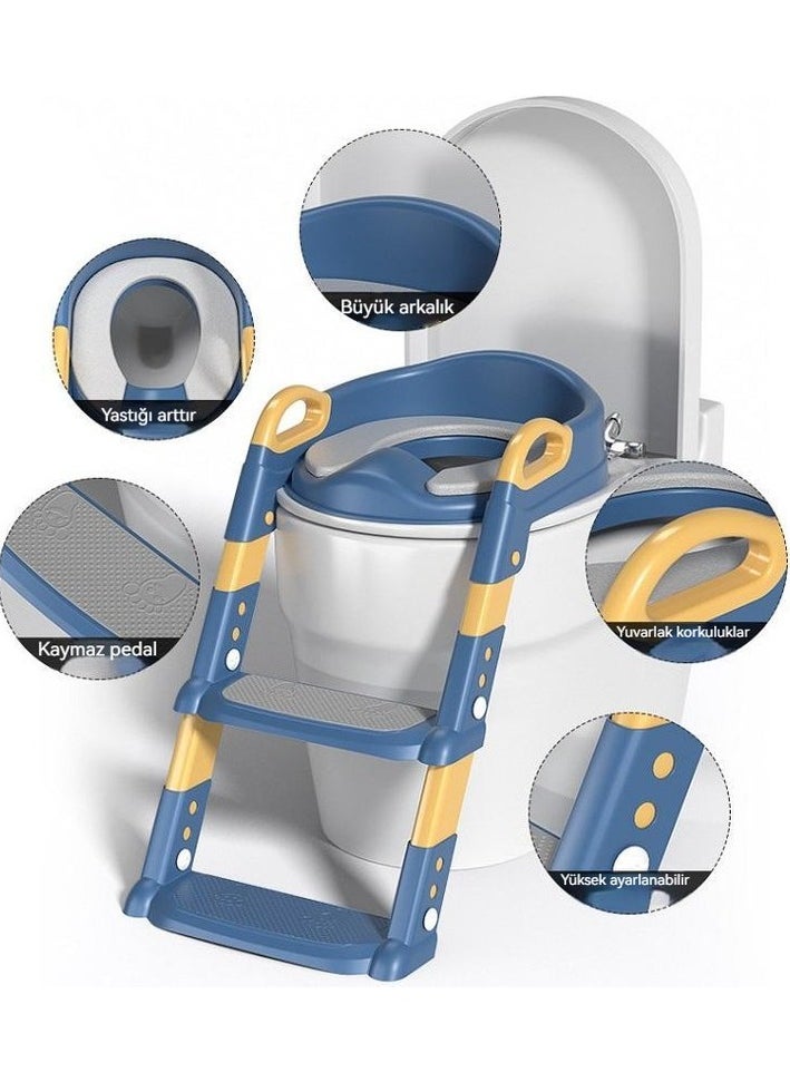 Children's Bath Ladder - Blue Colour:Blue