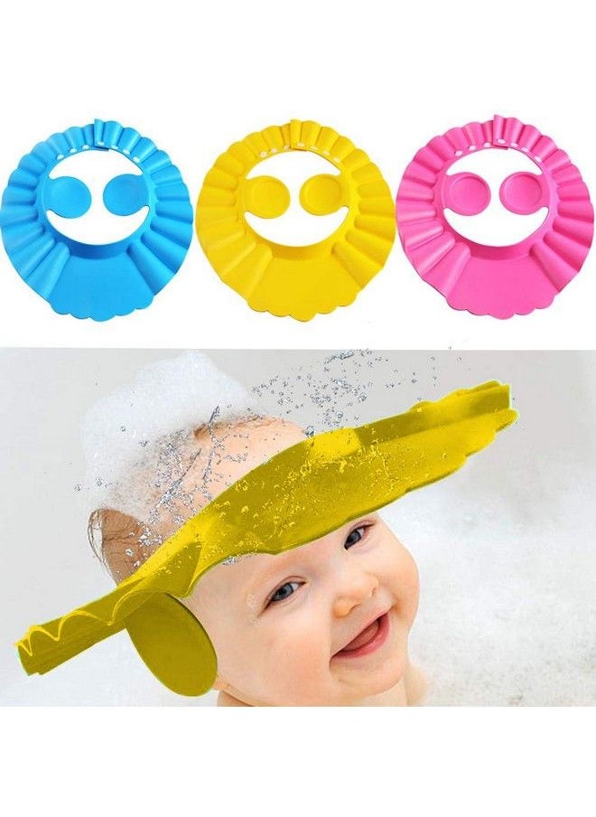 2 Pcs Baby Shampoo Shower Bathing Protection Bath Soft Cap Soft Adjustable Visor Hat For Toddler Baby Kids Children(Color May Vary)