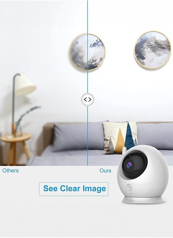 Baby Monitor with Camera Audio 4.3 Inch Display 360° Rotation Range 8 Lullaby Monitor for Babies and Elderly