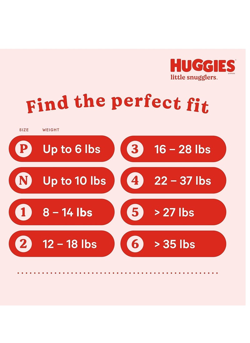 Huggies Newborn Diapers Little Snugglers Newborn Diapers, Size Newborn (up to 10 lbs), 76 Count