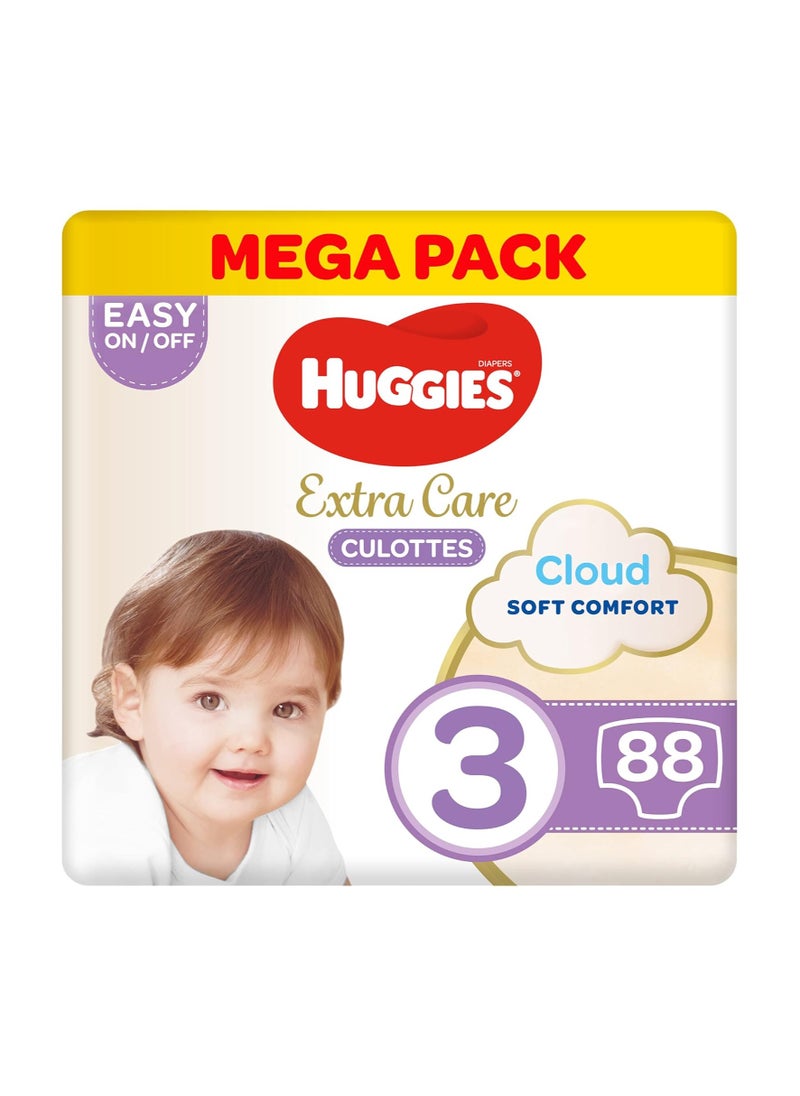 Extra Care Culottes, Size 3, 6-11 kg, Mega Pack, 88 Diaper Pants