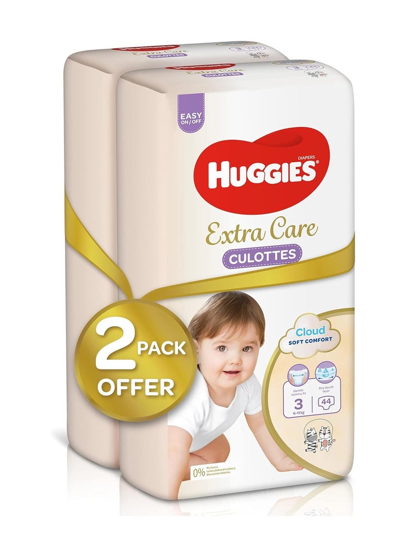 Extra Care Culottes, Size 3, 6-11 kg, Mega Pack, 88 Diaper Pants