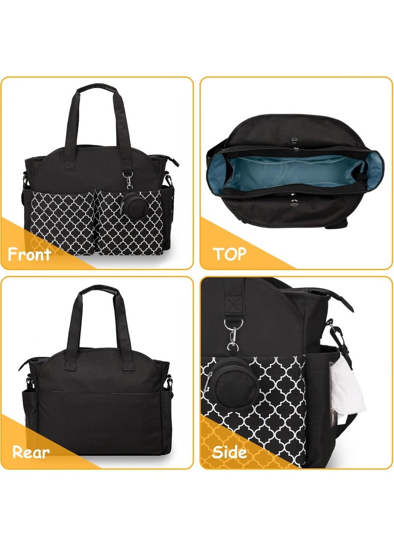 Diaper Bag, Tote Baby Diaper Bag, Large Baby Bags for Mom with Changing Station Multifunction Travel Diaper Bag