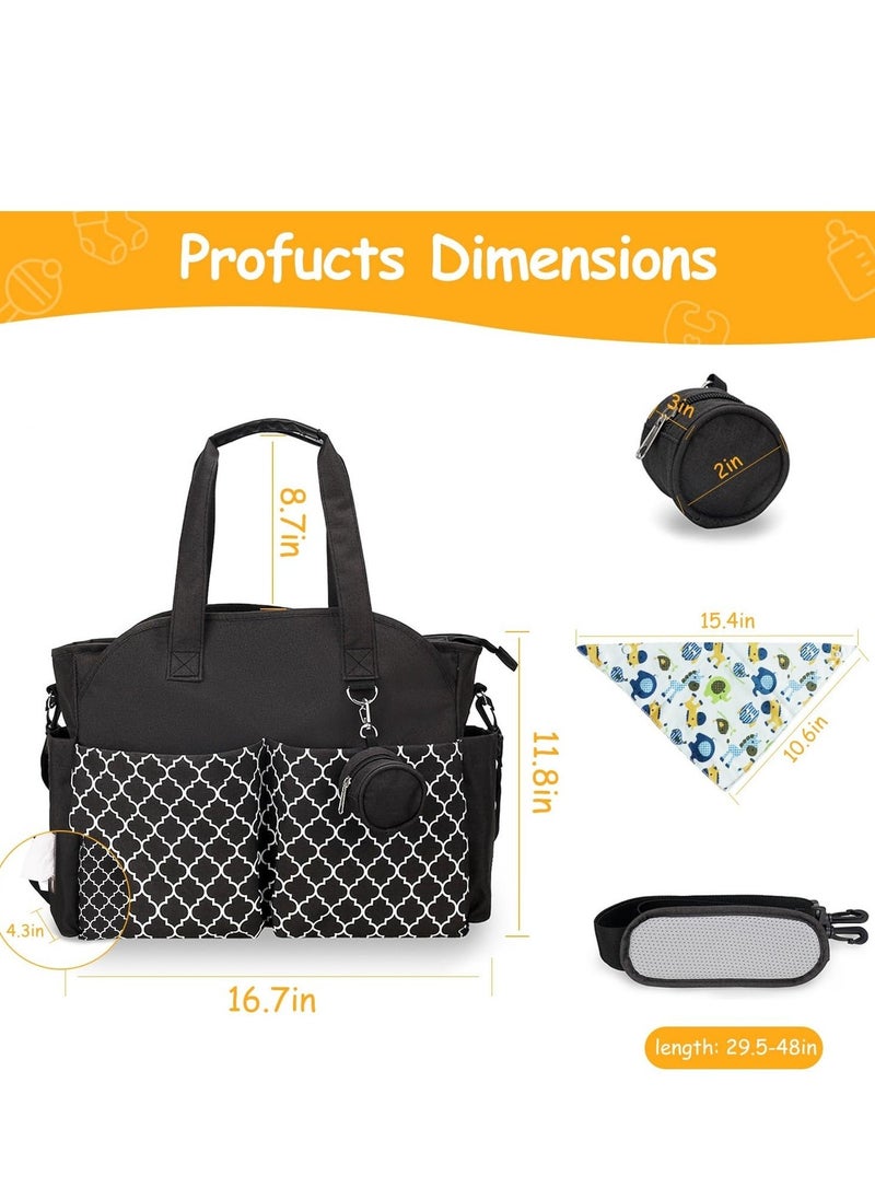 Diaper Bag, Tote Baby Diaper Bag, Large Baby Bags for Mom with Changing Station Multifunction Travel Diaper Bag