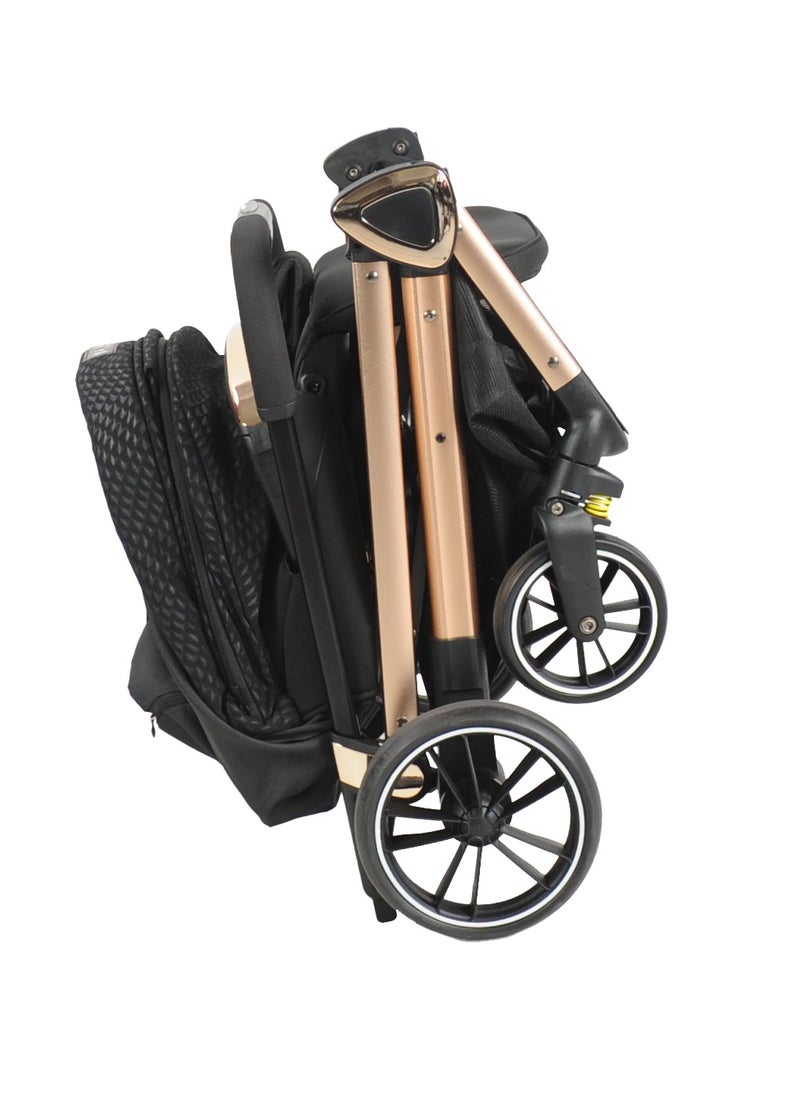 Baby stroller, suitable for 0-3 years old. Two-way stroller, can be used for sitting and lying. Lightweight and foldable baby stroller