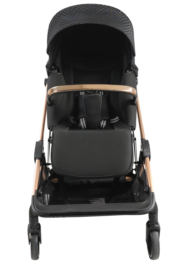 Baby stroller, suitable for 0-3 years old. Two-way stroller, can be used for sitting and lying. Lightweight and foldable baby stroller