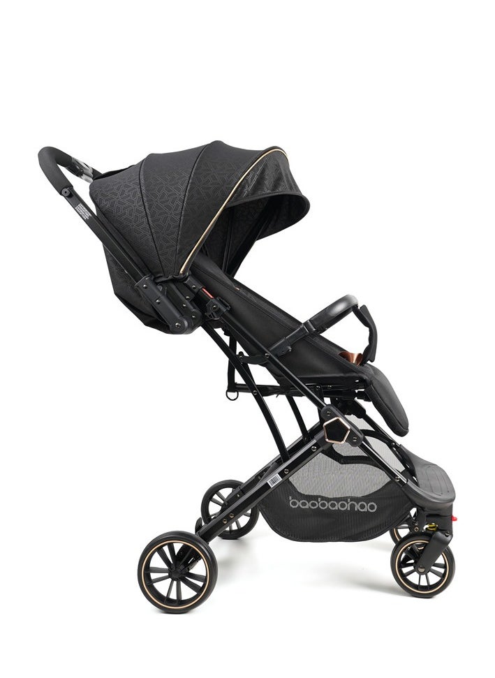 Baby reversible stroller, lightweight and easy to store, can be taken on the plane. Single-handedly towable children's stroller, can lie flat.