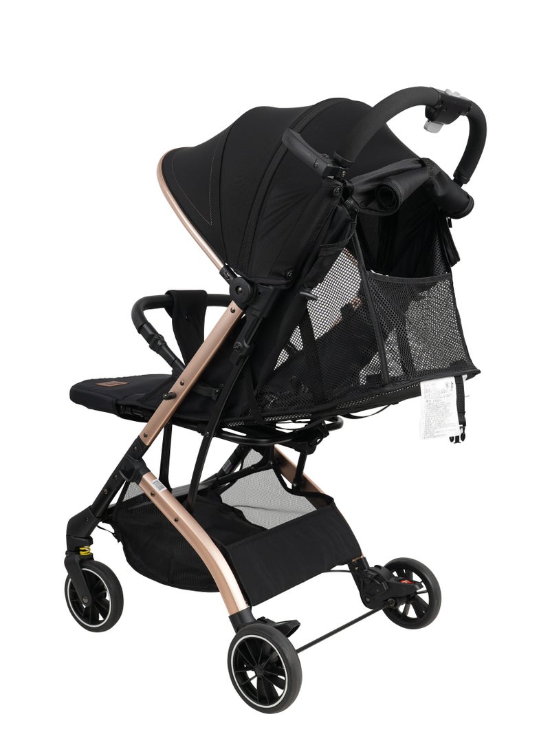 Aluminum alloy frame stroller can be used for sitting and lying down. It can be folded with one key for newborns aged 0-3. Baby stroller.