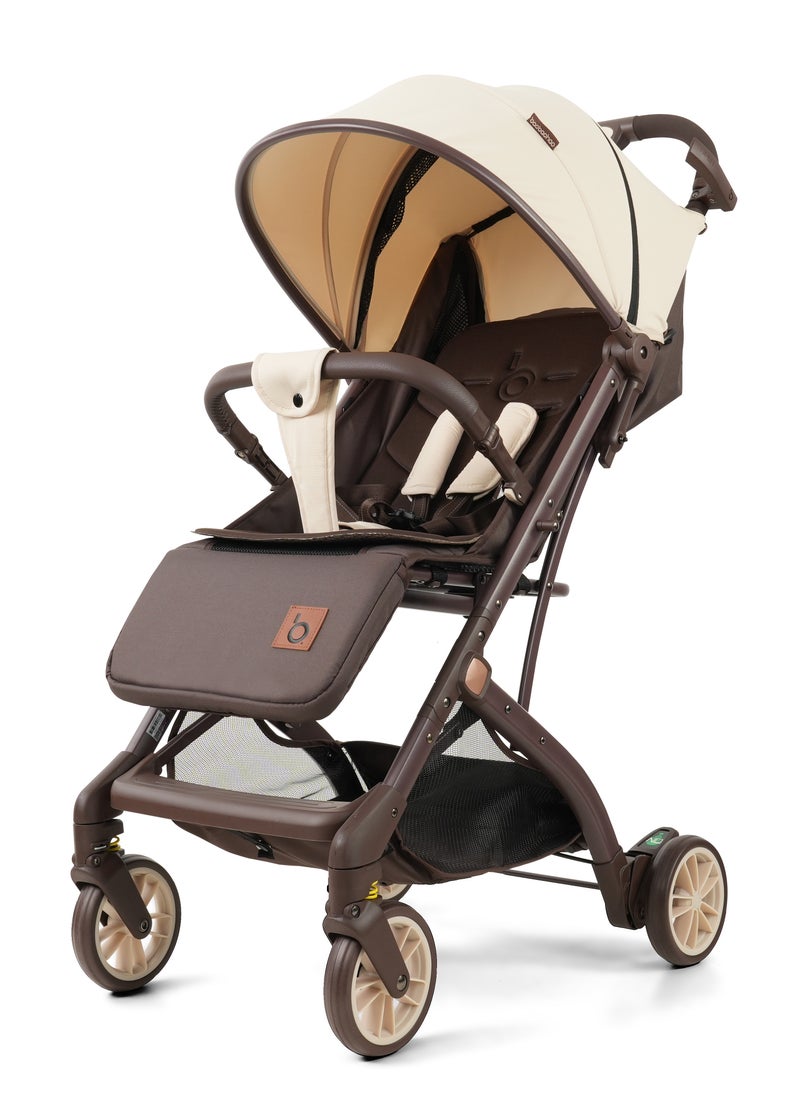 Aluminum alloy frame stroller can be used for sitting and lying down. It can be folded with one key for newborns aged 0-3. Baby stroller.