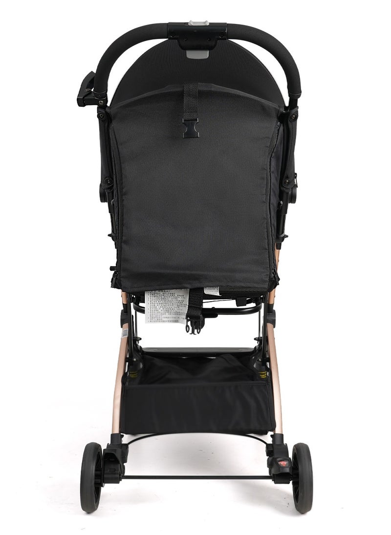 Aluminum alloy frame stroller can be used for sitting and lying down. It can be folded with one key for newborns aged 0-3. Baby stroller.