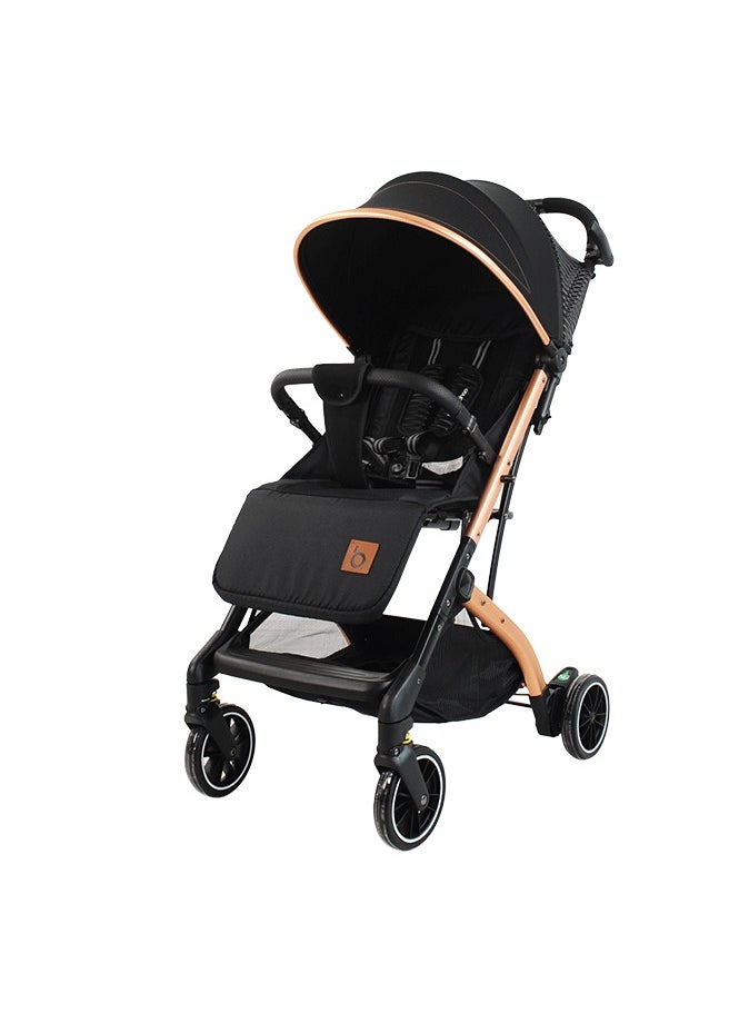 Aluminum alloy frame stroller can be used for sitting and lying down. It can be folded with one key for newborns aged 0-3. Baby stroller.