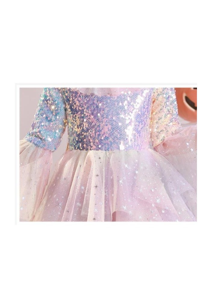 Children's Sequined Princess Dress Cosplay Dress (Without Wings)