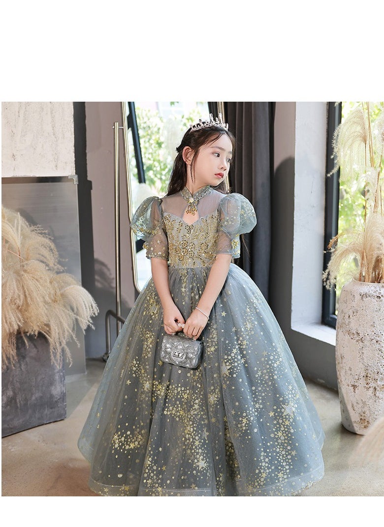 Children's Evening Dress, High-End Princess Dress, High-End Piano Performance Costume