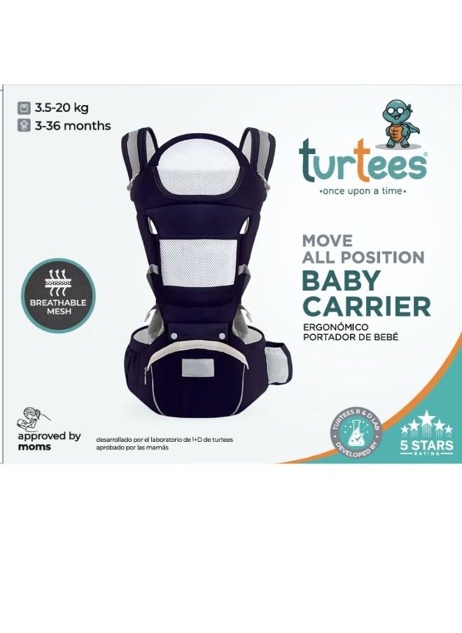 Turtees Baby Carrier with Hip Seat – Comfortable, Ergonomic Support for Baby and Parent