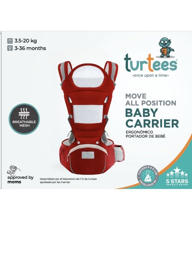 Turtees Baby Carrier with Hip Seat – Comfortable, Ergonomic Support for Baby and Parent