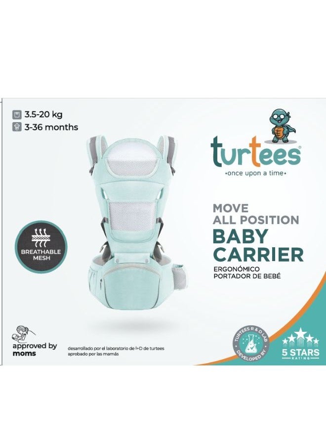 Turtees Baby Carrier with Hip Seat – Comfortable, Ergonomic Support for Baby and Parent