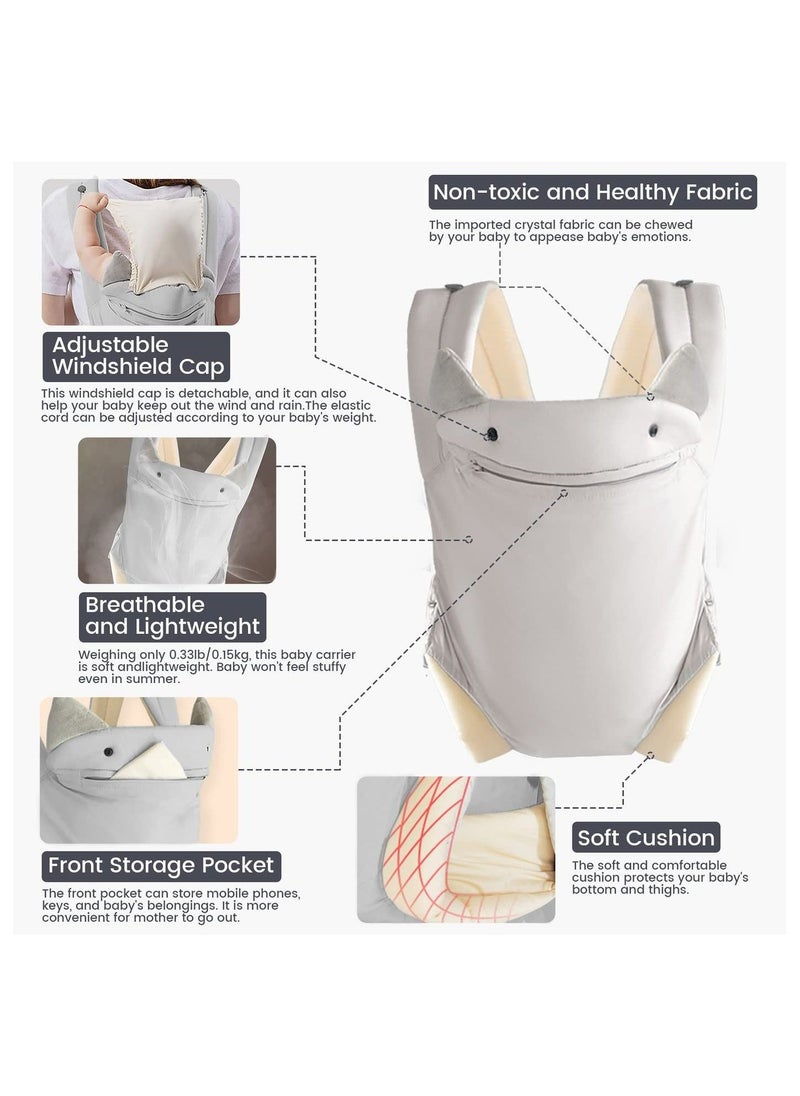 Baby Carrier with Pocket 4-in-1 Easy to Wear Adjustable Breathable Carrier Slings Perfect for Newborn to Infants up to 15KG Toddlers