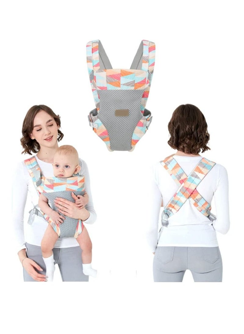 Newborn Baby Wrap Carrier, Adjustable Baby Carrier for Newborn to Toddler with Lumbar Support (7-45 Pounds) 3D Mesh Breathable Baby Holder Carrier for Toddler Infant