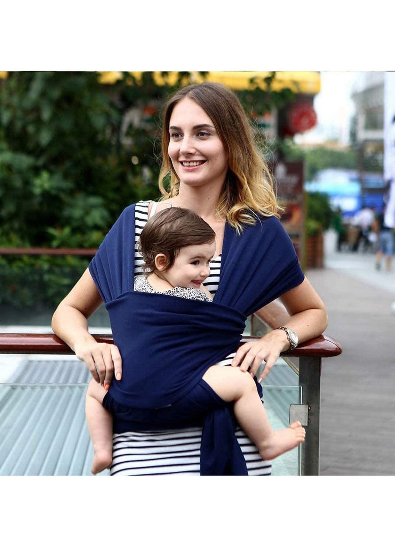 Wrap Baby Carrier Baby Original Stretchy Infant Sling Perfect for Newborn Babies and Children up Hands Free Carrier Blue