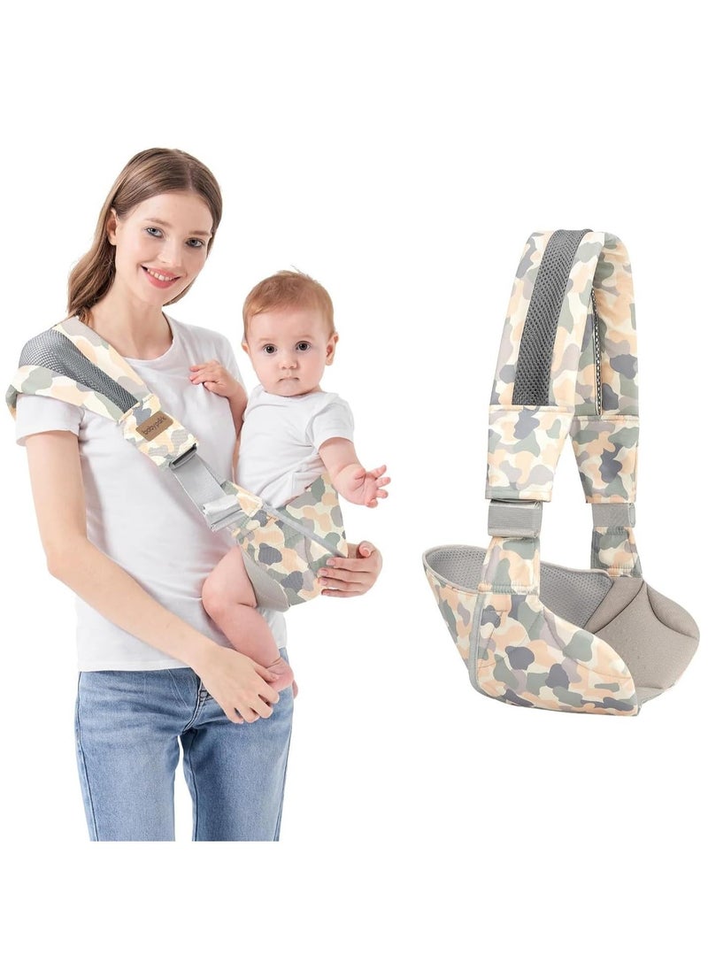 Baby Sling Carrier, Compact Hipseat One-Shoulder Carrier, Portable Baby Carrier Sling Hip for Newborn to Toddler Infants Carrying up to 44 lbs