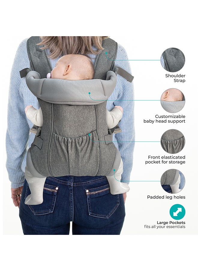 KaryGo 2 in 1- Baby Carrier-Grey Suitable From Birth