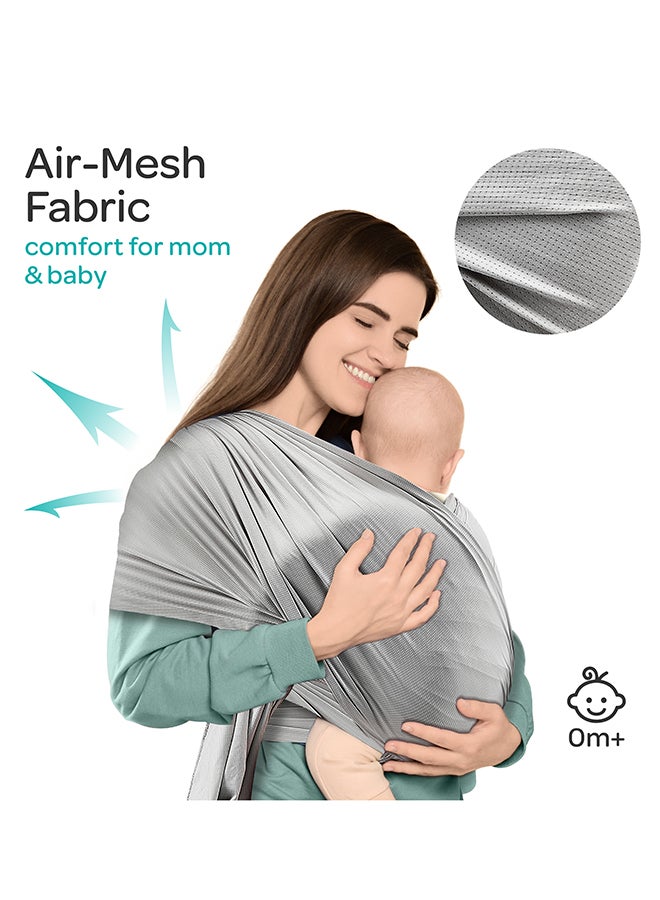 KaryGo Baby Sling Carrier-Mid Grey Suitable From Birth