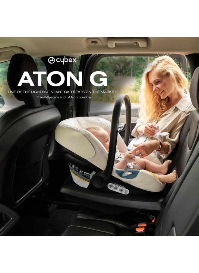 Aton G Infant Car Seat With Linear Side-Impact Protection, 11-Position Adjustable Headrest, In-Shell Ventilation, Easy-In Buckle And Secure Safelock Base, Moon Black