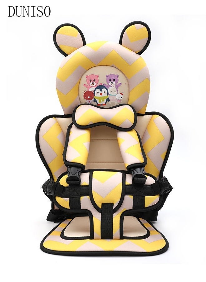 Portable Child Car Safety Chair Safety Seat With Five-Point Belt For kids Baby Portable Baby Car Seat with Safety Harness for Travel