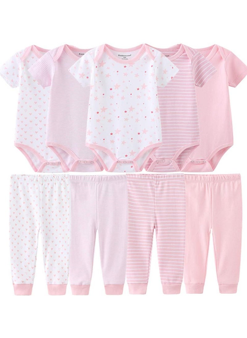 9-Piece Set Of Pure Cotton Jumpsuits And Trousers For Infants And Young Children