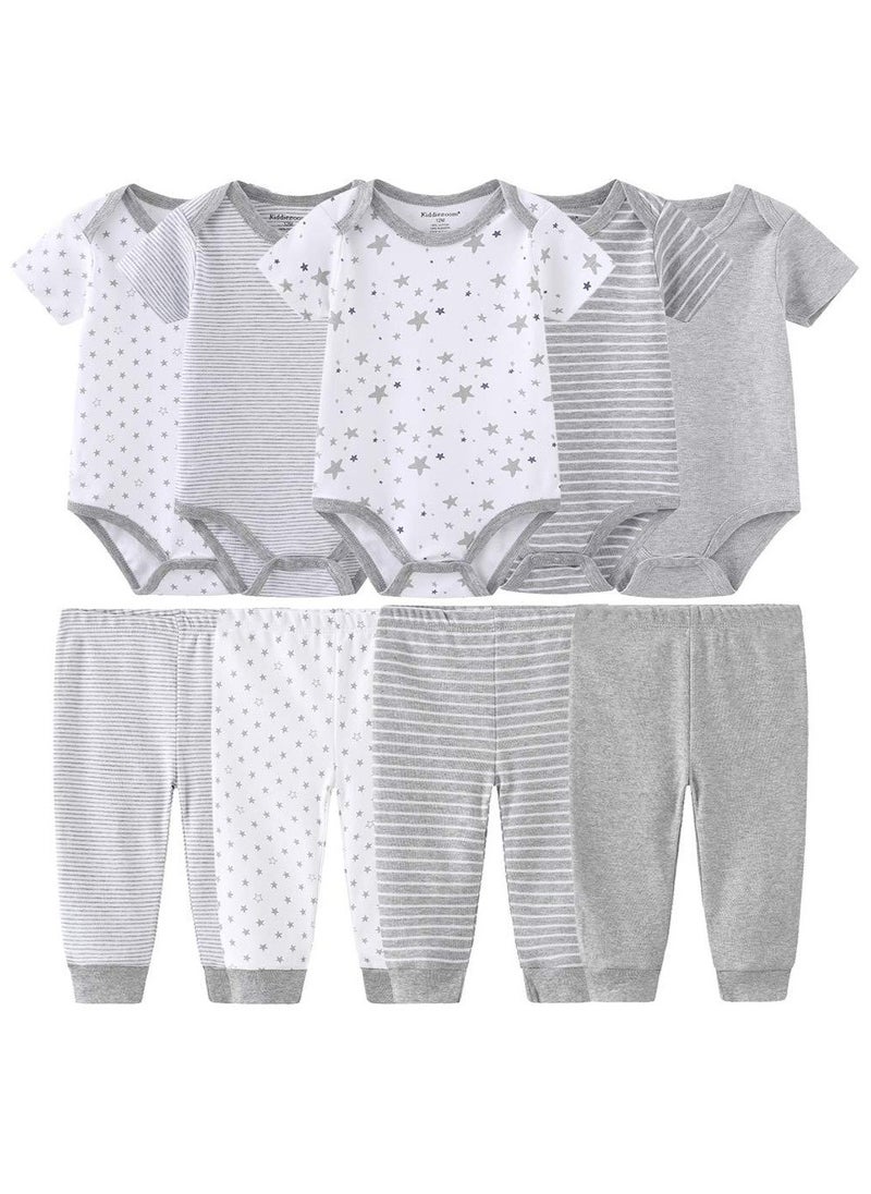 9-Piece Set Of Pure Cotton Jumpsuits And Trousers For Infants And Young Children