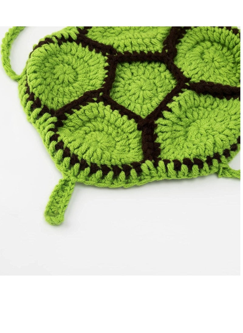 Newborn Baby Photo Prop, Boy Girl Clothes Knitted Crochet Photography Prop Cute Handmade Turtle Costume Unisex Set Newborn Crochet Photoshoot Outfits Accessory for Baby Boys Girls 0-6 Months