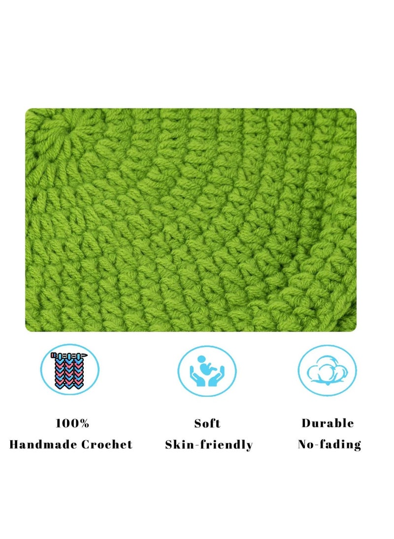 Newborn Baby Photo Prop, Boy Girl Clothes Knitted Crochet Photography Prop Cute Handmade Turtle Costume Unisex Set Newborn Crochet Photoshoot Outfits Accessory for Baby Boys Girls 0-6 Months