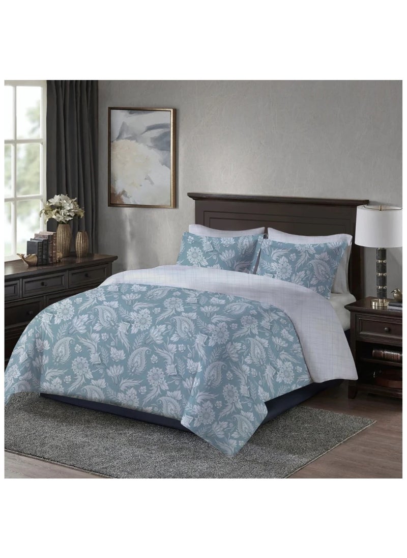 VARESSA AIGIBLAVA 100% COTTON PRINTED KING DUVET COVER SET (4 pcs)